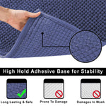 Chenille Microfiber Bath Mats Pack of 2 (45x75cm 60x120cm Navy)