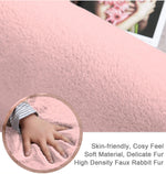 Rabbit Fur Soild RunnerSuper Soft (Peach, 2x5 Feet)
