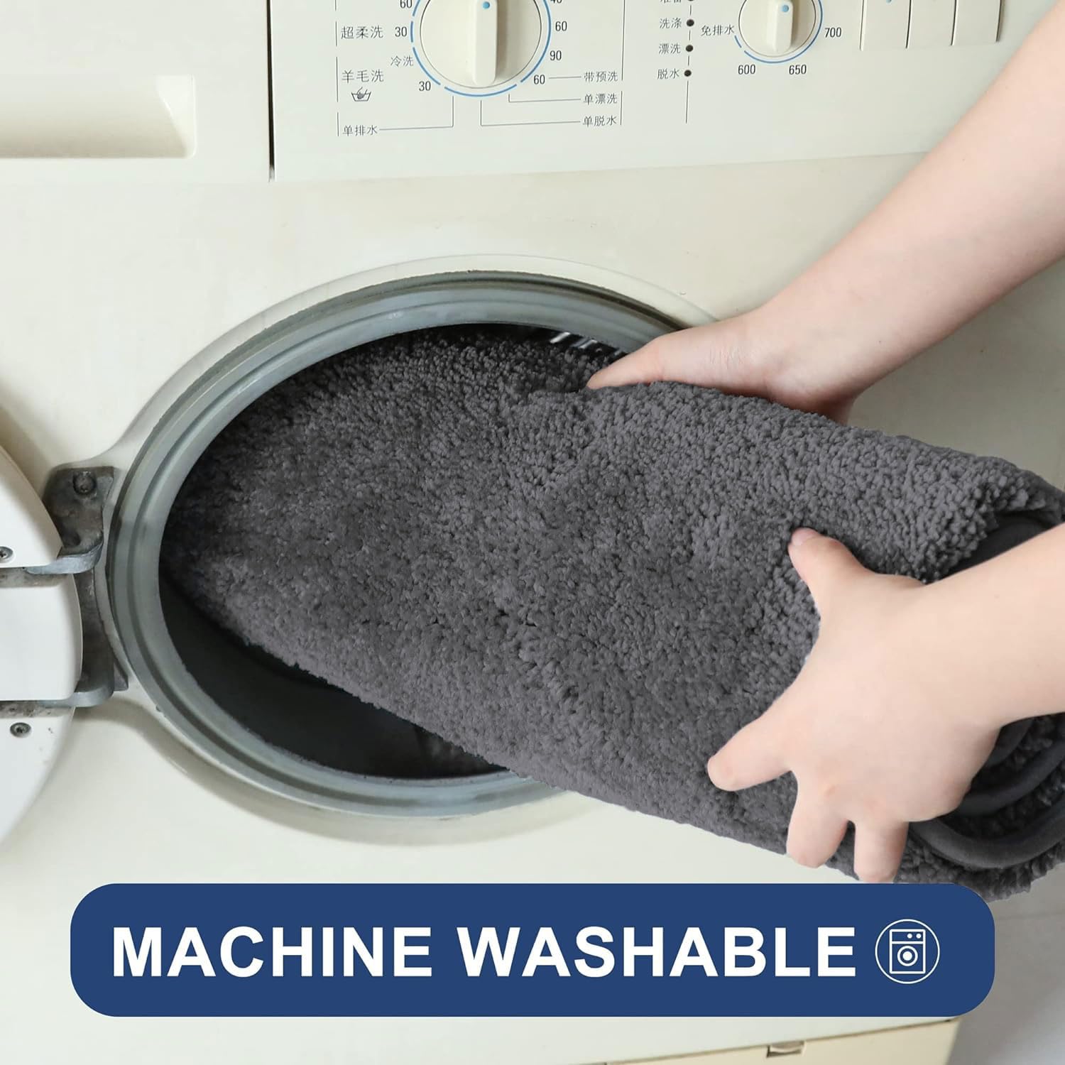 Newman Microfibre Bath Mat (60X90 Cm,Grey)