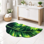 3D Bath Mat Leaf Shaped (Green, 43x87 cm)