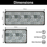 Kitchen Mat Combo  (116x36 & 58x36 cm,Grey)