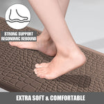 Jersey Texture Anti-Fatigue PVC Door Mat (Coffee, 45x75 cm)