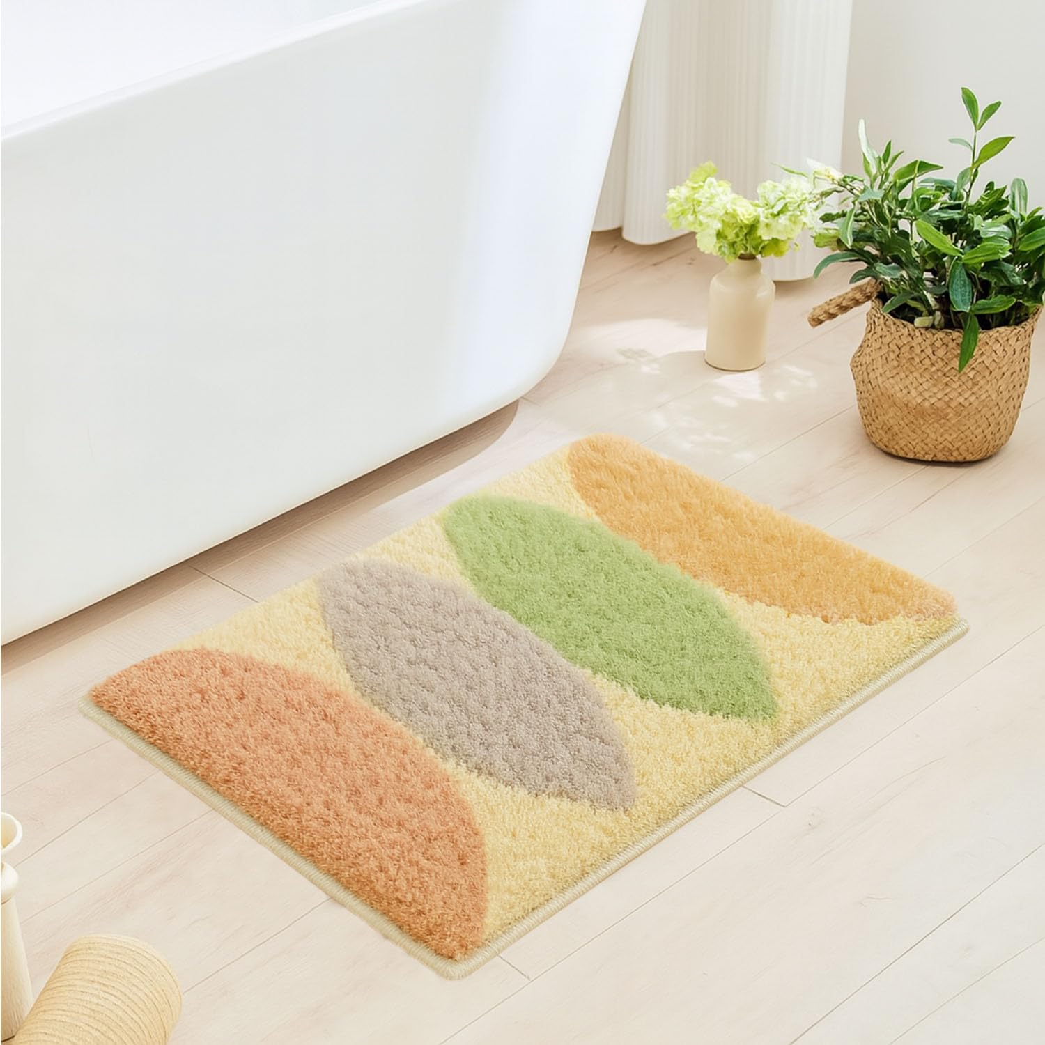 Vegas Kid's Bath Mat (40x60 cm, Leafs)