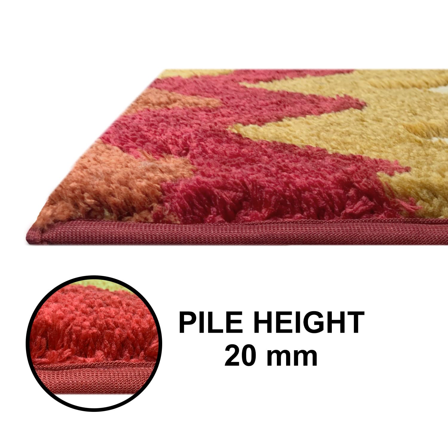 Macau Stripe Bath Mat (40x60 cm,Red)