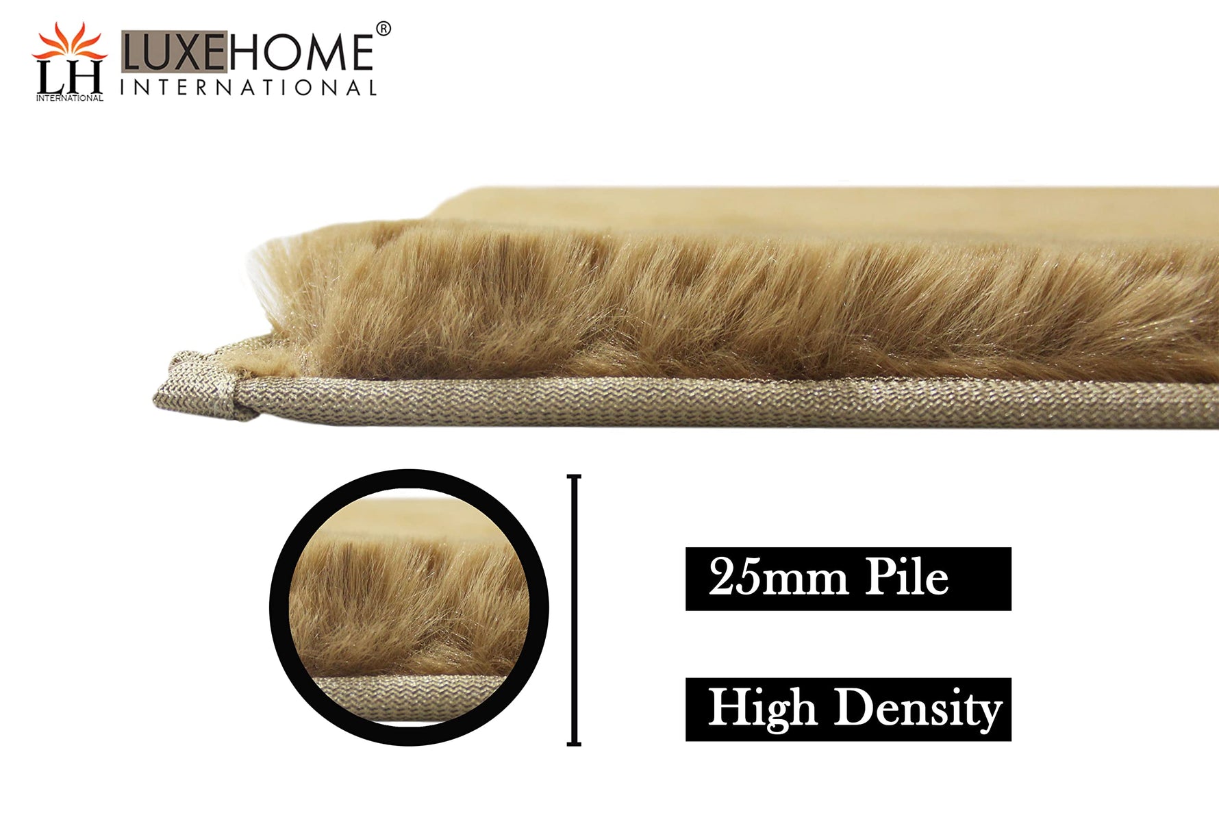 Austria Bath Mat Rabbit Fur 1000 GSM (45 x 75 Cm, Anti Gold)