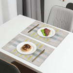 Cross Design Placemat for Dining Table Set of 2(30x45 CM White)