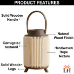 Hanging  Bamboo Lamps ( 26x17x17 cm ) Beige