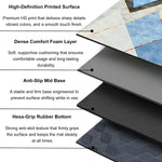 Rubber Doormat Anti Slip (Geometric Design ,35x58 cm)