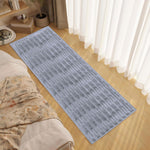 Rabbit Tail Fur Floor Runner (2x5 Feet, Silver)