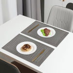 Dining Table Placemat Set of 2 (30x45 CM Black )