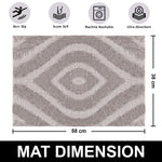 Scotland Diamond Bathmat Mat Pack Of 2 (38x58 cm, Grey)