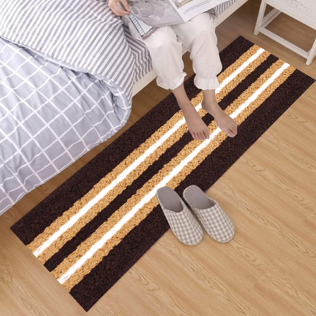 Bath Runner Microfiber 1600 GSM (58X140, Chocolate)