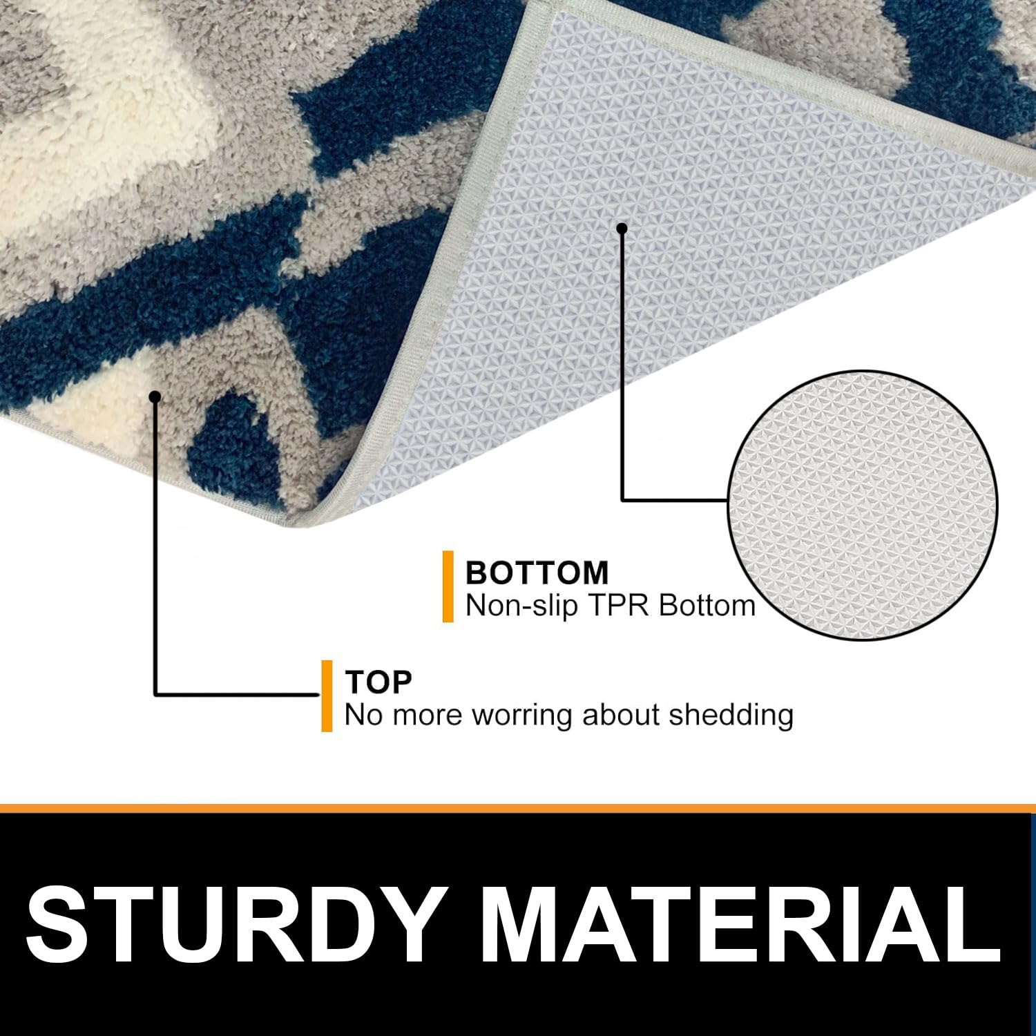 Macau Diamond Bath Mat (40x60 cm,Teal)