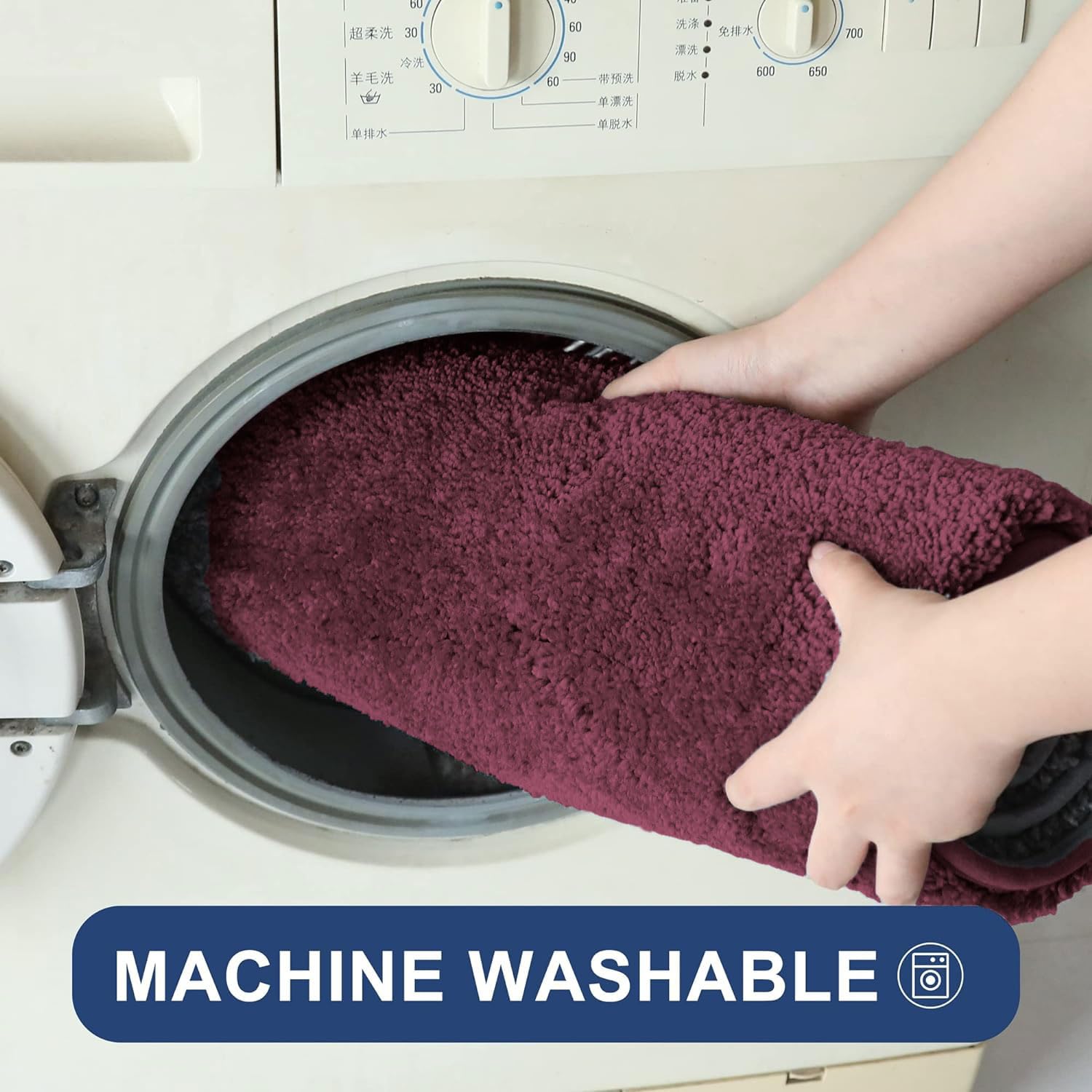 Newman Microfiber Bathmat 2500 GSM (45X75 Cm-Wine)