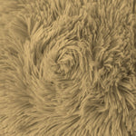 Shaggy Throw Pillow Covers Pack of 2 (16x16 Inches, Anti-Gold)
