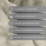 Rabbit Fur Bubble Cushion Cover - Pack of 2(Taupe, 16x16 Inch)