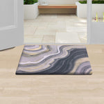Cuba PVC Door Mats Anti Fatigue - Wave Black (40x60 cm)