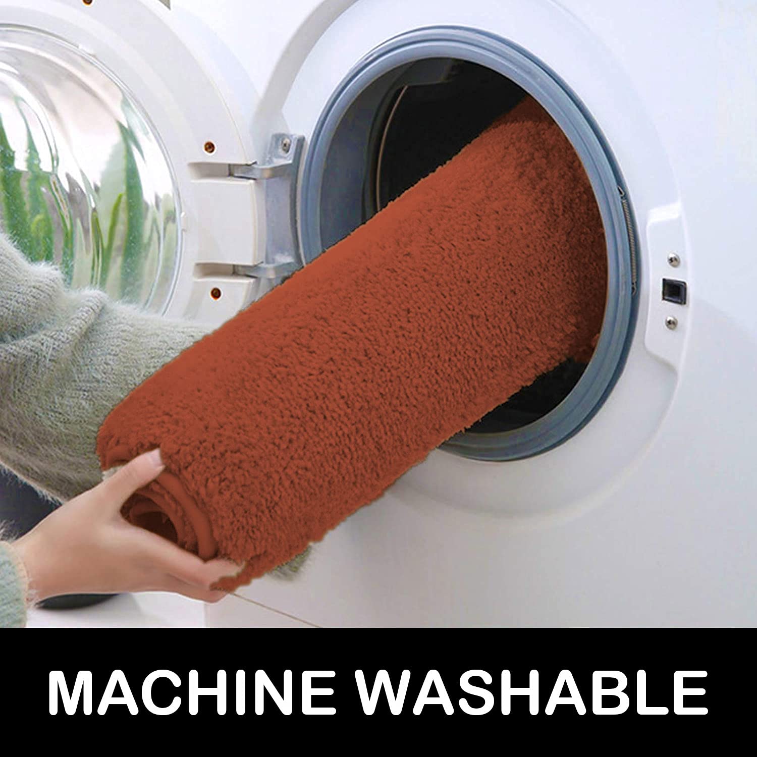 Newman Microfiber Bath Mat 2500 GSM (45x75 cm, Rust)