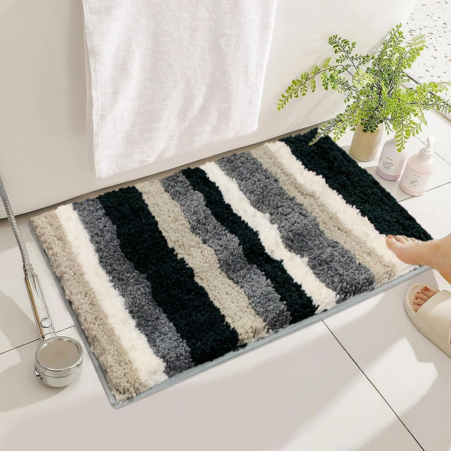 Microfiber Bath Mat Super Soft (40X60 Cm) Grey