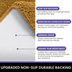 Newman Polyester Contour Bath Mat Set of 2 (Gold 45x75 cm & 40x45)