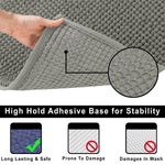 Chenille Super Absorbent Bath Mats  Pack of 2 (40x60cm 60x120cm Grey)