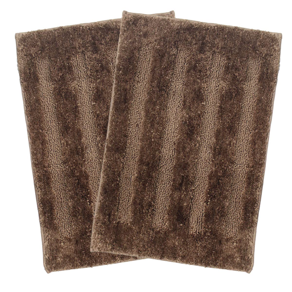 Bathmat 2500 GSM Microfiber Pack of 2 (Coffee, 40cm x 60cm)