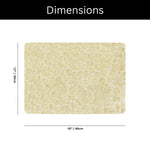 Luxe Home International PVC Vinyl Floral Design Placemat ST004FL – Heat Resistant, Wipe Clean, Anti-Skid Table Mats for Dining Table, Kitchen & Home Decor (30x45 CM Gold Set of 6)