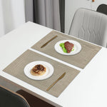Dining Table Placemat Set of 2 (30x45 CM Golden )