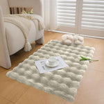 Bubble Rabbit Fur Carpet for Livingroom (3x5 Feet, Taupe)