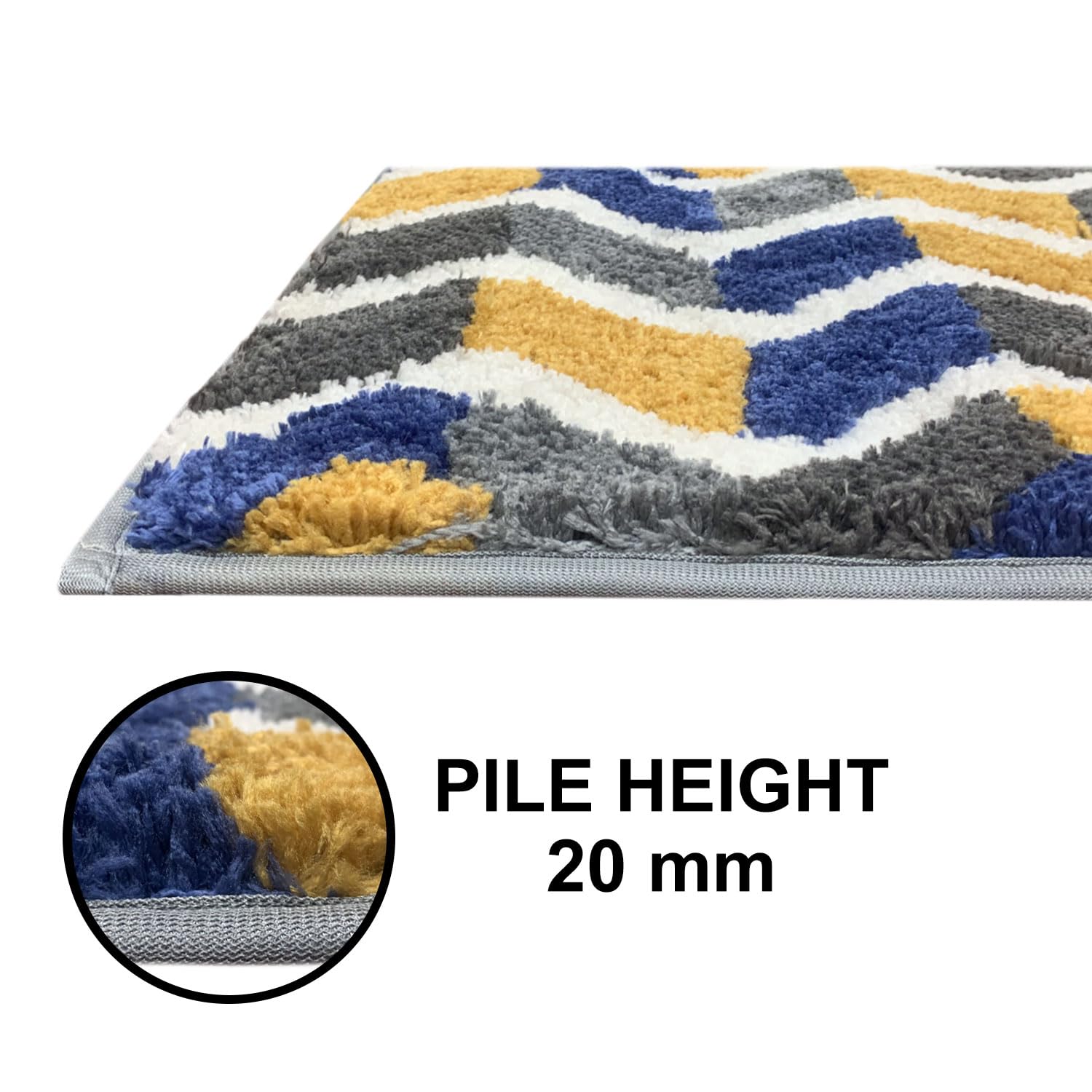 Macau ZigZag Bath Mat (40x60 cm,Yellow)