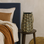 Bamboo Woven Lantern With Handle ( 32x20x20 cm ) Brown