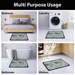 Kitchen Mat Combo  (116x36 & 58x36 cm,Grey)