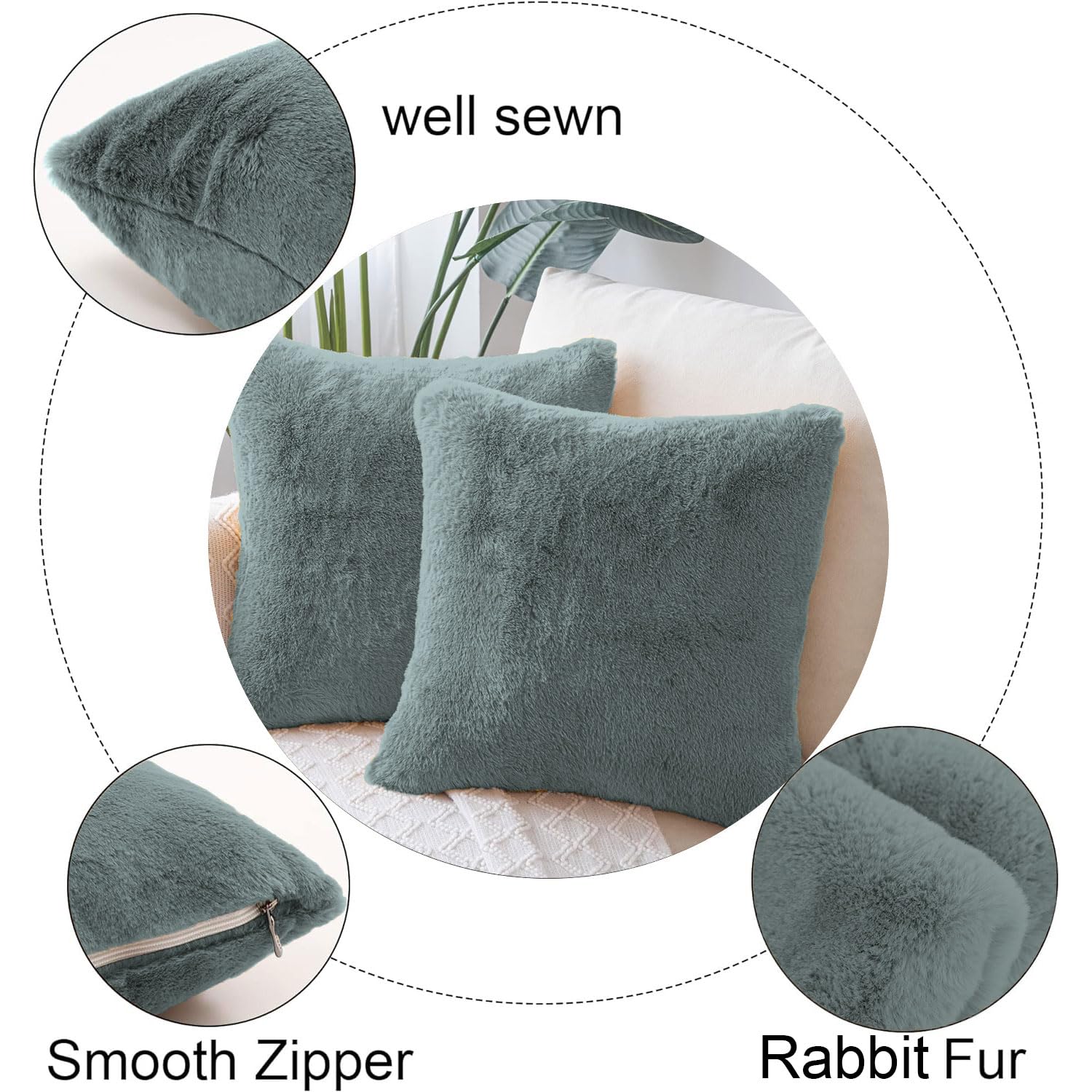 Cushion Cover 16 inch x 16 inch Seige