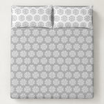 King Size Double Bedsheet with 2 Pillow Covers Premium Medallion Printed  108x108inch