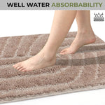 Scotland Maze Cut Bathmat Mat Pack Of 2 (38x58 cm , Beige)