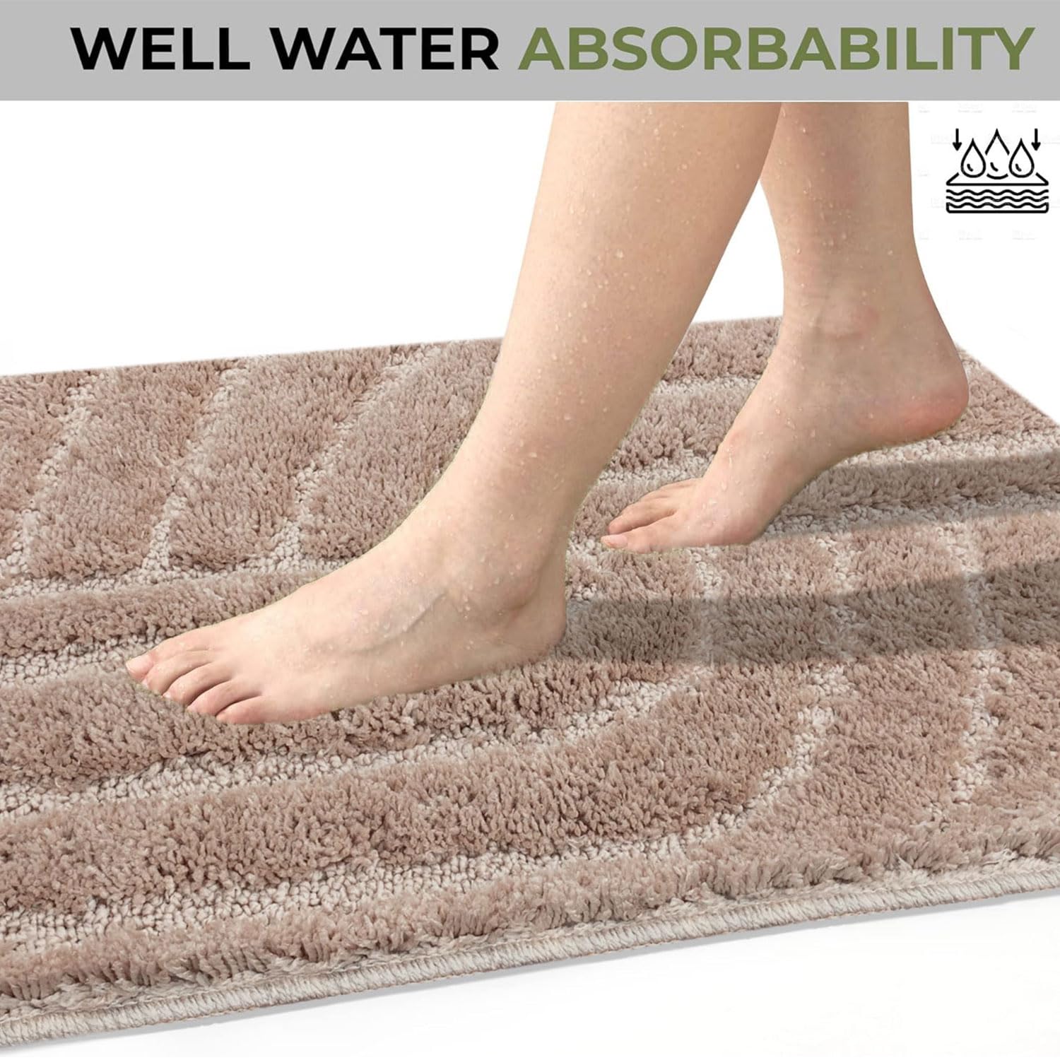 Scotland Maze Cut Bathmat Mat Pack Of 2 (38x58 cm , Beige)