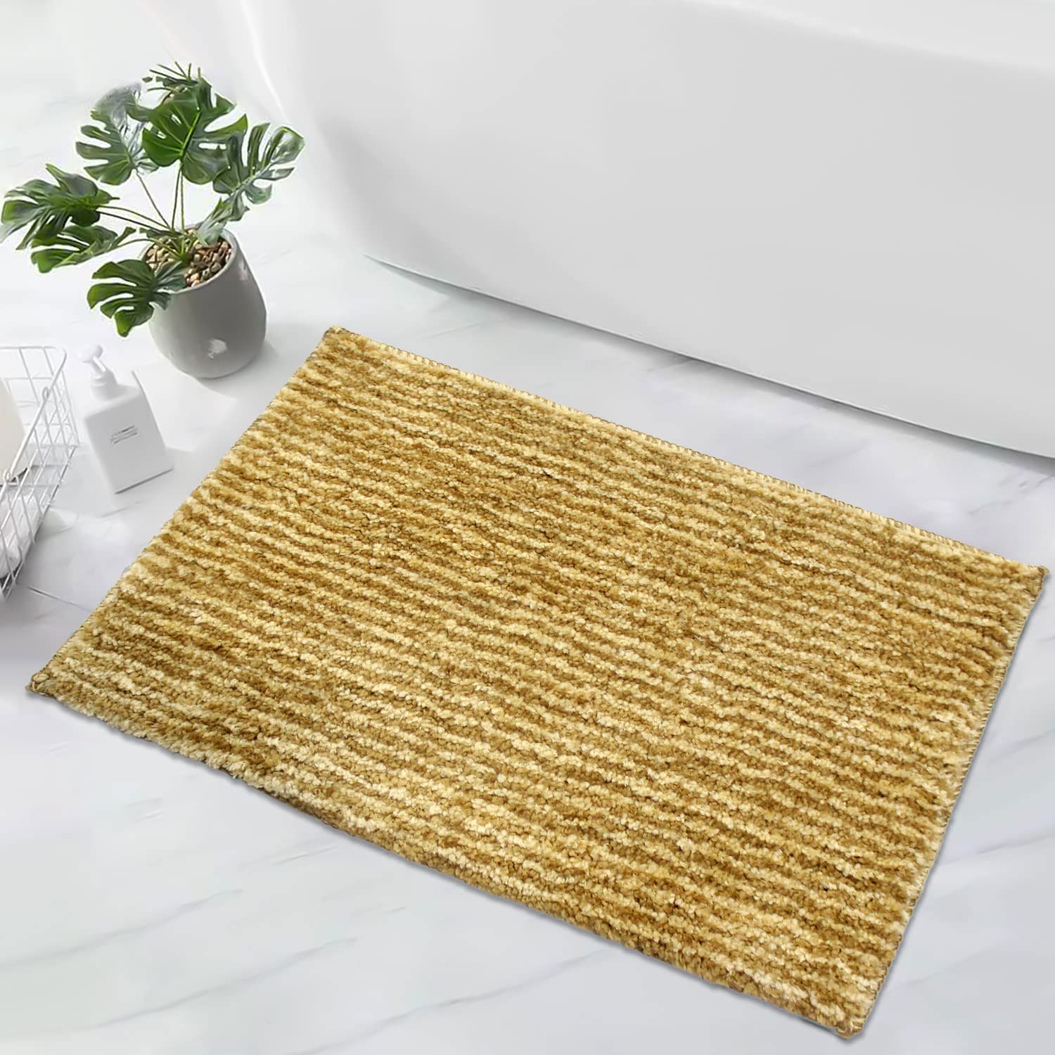 Comfort Bath Mat Super Soft Microfibe( 38x58 cm Beige)