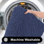 Shaggy Chenille Bath Mat Extra Soft  (45x75 cm Navy)