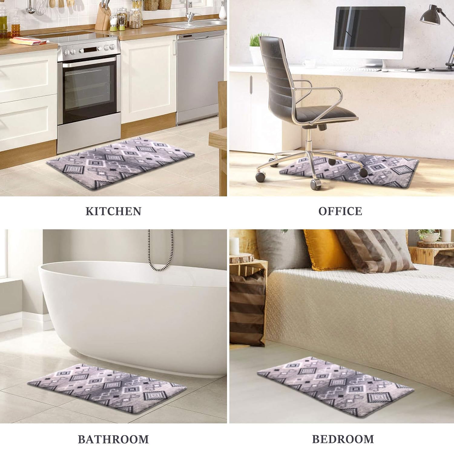 Cuba Door Mats Anti Fatigue - Wave Grey (45x75 cm)
