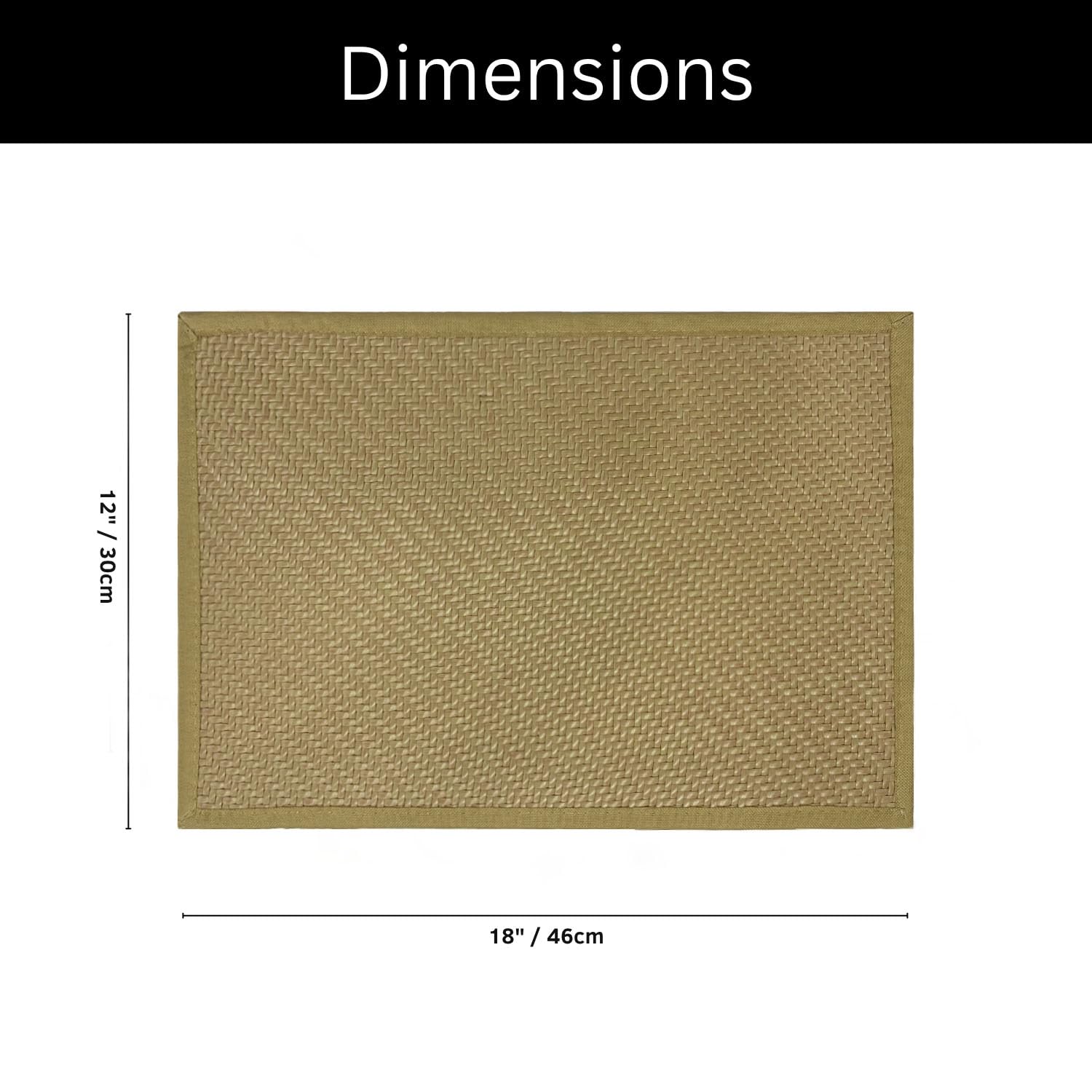 Dining Table Placemat Set of 2 (30x45 CM Yellow )