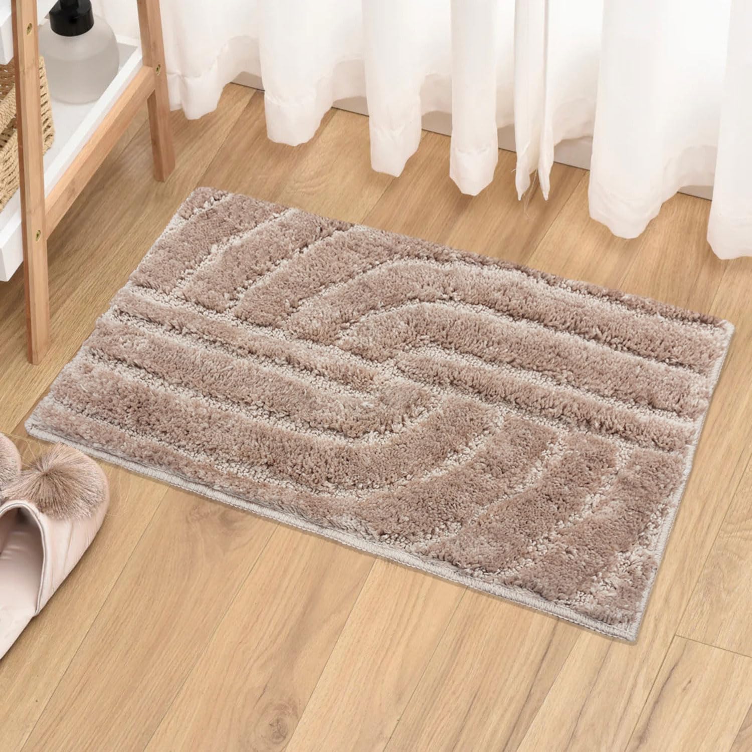 Scotland Maze Cut Bath Mat (38x58 cm, Beige)