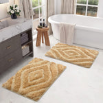 Scotland Diamond Bathmat Mat Pack Of 2 (38x58 cm, Gold)