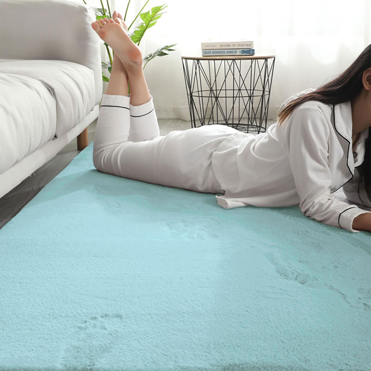 Rabbit Fur Super Soft Carpet (Turquish, 4x6 Feet)