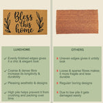 Coir Doormat for Home Entrance (Bless This Home ,71x45 cm)