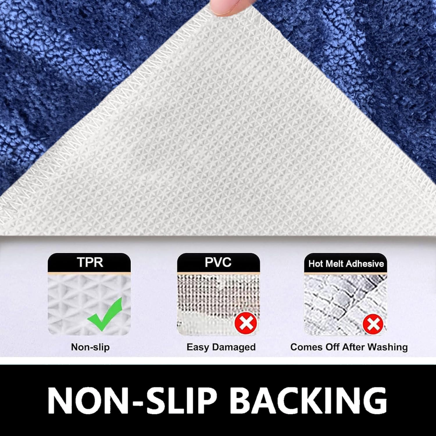 Scotland Diamond Bathmat Mat Pack Of 2 (38x58 cm, Navy)