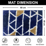 Macau Trangle Bath Mat (40x60 cm,Blue)