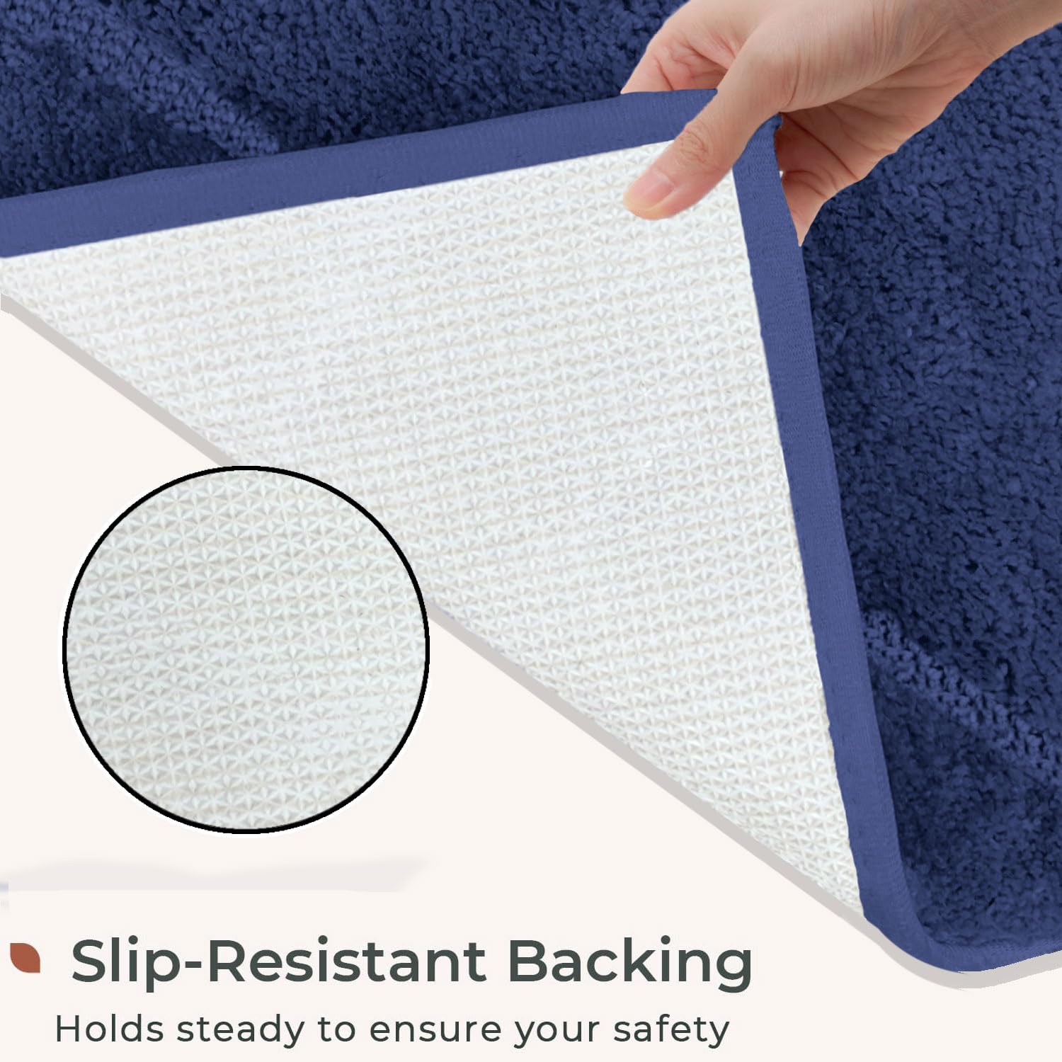 Bath Mat Classic Diamond Microfiber 2200 GSM (40x60 cm, Blue )
