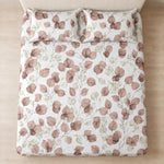 Double Bedsheet with 2 Pillow Covers 220 TC 100% Cotton Feel ( King Size Mauve 90x100inch )