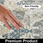 Polyester Abstract Runner Anti Skid  (2x5 Feet, Multicolor)