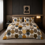 Double Bedsheet with 2 Pillow Covers Premium 240 TC 100% Cotton Feel ( King Size Taupe 108x108inch )